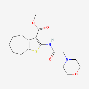 methyl 2-(2-morpholinoacetamido)-5,6,7,8-tetrahydro-4H-cyclohepta[b]thiophene-3-carboxylate