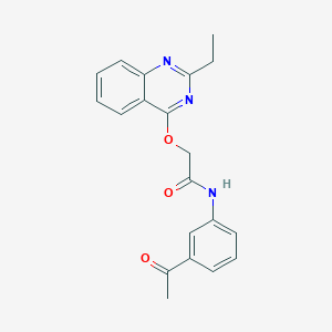 molecular formula C20H19N3O3 B2571274 N-(3-acetylphenyl)-2-[(2-ethylquinazolin-4-yl)oxy]acetamide CAS No. 1110999-33-1