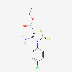 Ethyl 4-amino-3-(4-chlorophenyl)-2-thioxo-2,3-dihydro-1,3-thiazole-5-carboxylate