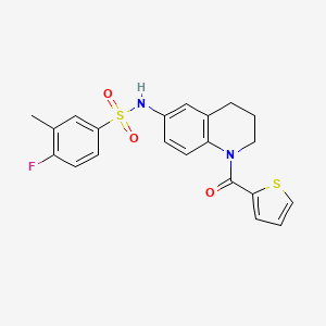 4-fluoro-3-methyl-N-[1-(2-thienylcarbonyl)-1,2,3,4-tetrahydroquinolin-6-yl]benzenesulfonamide