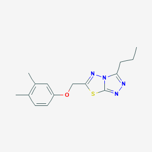 molecular formula C15H18N4OS B257128 6-[(3,4-Dimethylphenoxy)methyl]-3-propyl[1,2,4]triazolo[3,4-b][1,3,4]thiadiazole 