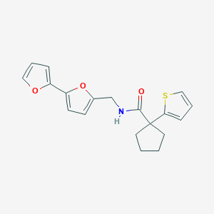 N-([2,2'-bifuran]-5-ylmethyl)-1-(thiophen-2-yl)cyclopentanecarboxamide