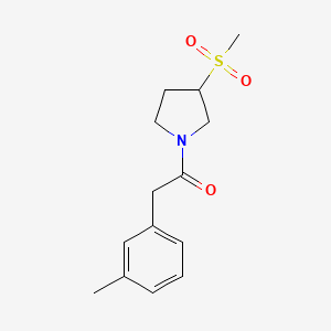 1-(3-(Methylsulfonyl)pyrrolidin-1-yl)-2-(m-tolyl)ethanone