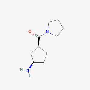 molecular formula C10H18N2O B2571304 [(1S,3R)-3-Aminocyclopentyl]-pyrrolidin-1-ylmethanone CAS No. 1807941-30-5