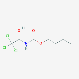 molecular formula C7H12Cl3NO3 B2571316 Butyl (2,2,2-trichloro-1-hydroxyethyl)carbamate CAS No. 89774-72-1