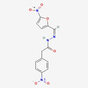 (Z)-N'-((5-nitrofuran-2-yl)methylene)-2-(4-nitrophenyl)acetohydrazide