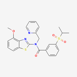 3-(isopropylsulfonyl)-N-(4-methoxybenzo[d]thiazol-2-yl)-N-(pyridin-2-ylmethyl)benzamide