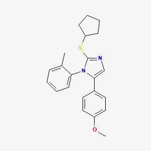 2-(cyclopentylthio)-5-(4-methoxyphenyl)-1-(o-tolyl)-1H-imidazole