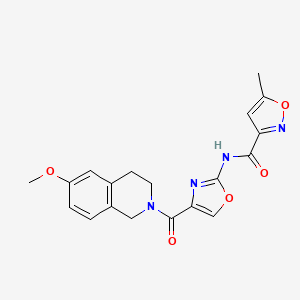 N-(4-(6-methoxy-1,2,3,4-tetrahydroisoquinoline-2-carbonyl)oxazol-2-yl)-5-methylisoxazole-3-carboxamide