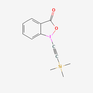 molecular formula C12H13IO2Si B2571332 1-[(Trimethylsilyl)ethynyl]-1,2-benziodoxol-3(1H)-one CAS No. 181934-29-2