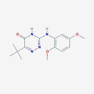 molecular formula C15H20N4O3 B2571341 6-tert-butyl-3-[(2,5-dimethoxyphenyl)amino]-1,2,4-triazin-5(4H)-one CAS No. 898650-82-3