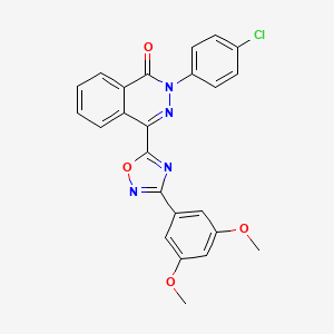 molecular formula C24H17ClN4O4 B2571367 2-(4-chlorophenyl)-4-[3-(3,5-dimethoxyphenyl)-1,2,4-oxadiazol-5-yl]phthalazin-1(2H)-one CAS No. 1291838-43-1