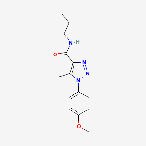 molecular formula C14H18N4O2 B2571377 1-(4-甲氧基苯基)-5-甲基-N-丙基-1H-1,2,3-三唑-4-甲酰胺 CAS No. 924820-13-3
