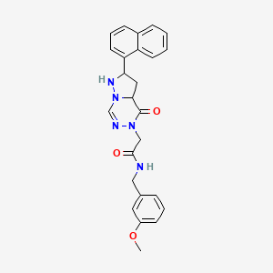 N-[(3-methoxyphenyl)methyl]-2-[2-(naphthalen-1-yl)-4-oxo-4H,5H-pyrazolo[1,5-d][1,2,4]triazin-5-yl]acetamide