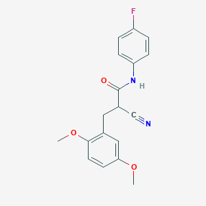 2-cyano-3-(2,5-dimethoxyphenyl)-N-(4-fluorophenyl)propanamide