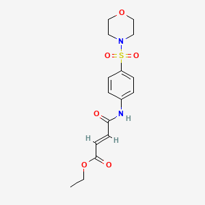 molecular formula C16H20N2O6S B2571396 (E)-ethyl 4-((4-(morpholinosulfonyl)phenyl)amino)-4-oxobut-2-enoate CAS No. 349617-38-5