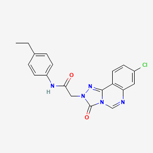 molecular formula C19H16ClN5O2 B2571398 2-(8-氯-3-氧代-[1,2,4]三唑并[4,3-c]喹唑啉-2(3H)-基)-N-(4-乙基苯基)乙酰胺 CAS No. 1286724-68-2