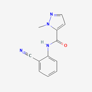 molecular formula C12H10N4O B2571405 N-(2-シアノフェニル)-1-メチル-1H-ピラゾール-5-カルボキサミド CAS No. 925071-21-2