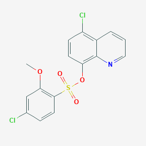 B2571406 5-Chloroquinolin-8-yl 4-chloro-2-methoxybenzene-1-sulfonate CAS No. 2379997-93-8