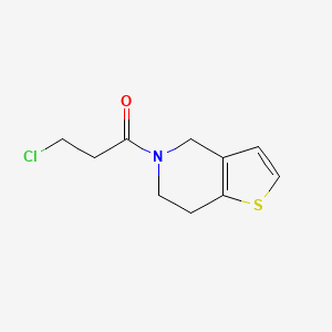 molecular formula C10H12ClNOS B2571407 3-chloro-1-{4H,5H,6H,7H-thieno[3,2-c]pyridin-5-yl}propan-1-one CAS No. 953757-10-3