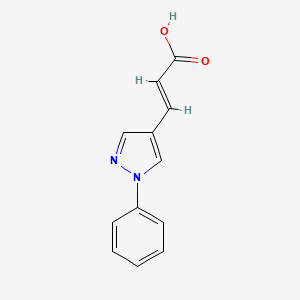 (2E)-3-(1-phenyl-1H-pyrazol-4-yl)prop-2-enoic acid