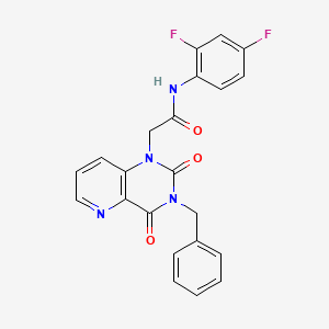 molecular formula C22H16F2N4O3 B2571418 2-(3-benzyl-2,4-dioxo-3,4-dihydropyrido[3,2-d]pyrimidin-1(2H)-yl)-N-(2,4-difluorophenyl)acetamide CAS No. 921828-21-9