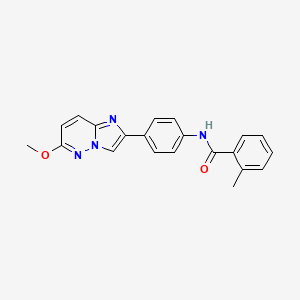 molecular formula C21H18N4O2 B2571423 N-(4-(6-甲氧基咪唑并[1,2-b]哒嗪-2-基)苯基)-2-甲基苯甲酰胺 CAS No. 953216-11-0