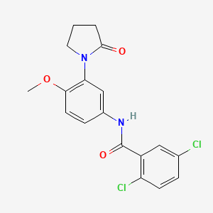 2,5-dichloro-N-(4-methoxy-3-(2-oxopyrrolidin-1-yl)phenyl)benzamide