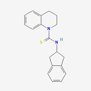 molecular formula C19H20N2S B2571428 N-(2,3-dihydro-1H-inden-2-yl)-3,4-dihydroquinoline-1(2H)-carbothioamide CAS No. 391876-12-3