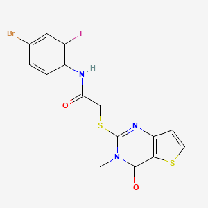 N-(4-bromo-2-fluorophenyl)-2-[(3-methyl-4-oxo-3,4-dihydrothieno[3,2-d]pyrimidin-2-yl)sulfanyl]acetamide