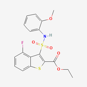 Ethyl 4-fluoro-3-[(2-methoxyphenyl)sulfamoyl]-1-benzothiophene-2-carboxylate