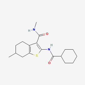 molecular formula C18H26N2O2S B2571454 2-(环己烷甲酰胺)-N,6-二甲基-4,5,6,7-四氢苯并[b]噻吩-3-甲酰胺 CAS No. 892978-45-9