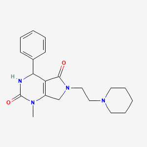 1-methyl-4-phenyl-6-(2-(piperidin-1-yl)ethyl)-3,4,6,7-tetrahydro-1H-pyrrolo[3,4-d]pyrimidine-2,5-dione