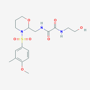 N-(2-hydroxyethyl)-N'-[[3-(4-methoxy-3-methylphenyl)sulfonyl-1,3-oxazinan-2-yl]methyl]oxamide