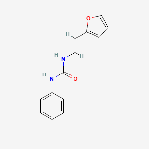 molecular formula C14H14N2O2 B2571464 N-[2-(2-furyl)vinyl]-N'-(4-methylphenyl)urea CAS No. 1164560-43-3