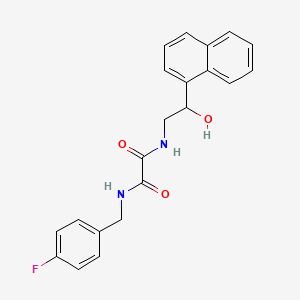 molecular formula C21H19FN2O3 B2571467 N1-(4-氟苄基)-N2-(2-羟基-2-(萘-1-基)乙基)草酰胺 CAS No. 1351622-83-7