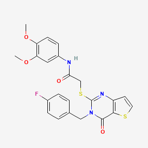 N-(3,4-dimethoxyphenyl)-2-{[3-(4-fluorobenzyl)-4-oxo-3,4-dihydrothieno[3,2-d]pyrimidin-2-yl]sulfanyl}acetamide