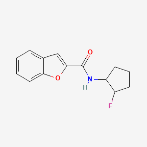 molecular formula C14H14FNO2 B2571471 N-(2-fluorocyclopentyl)-1-benzofuran-2-carboxamide CAS No. 2202461-26-3