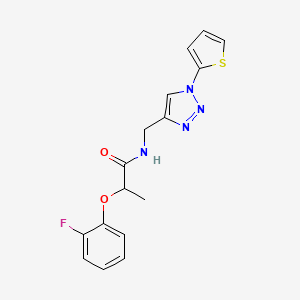 2-(2-fluorophenoxy)-N-((1-(thiophen-2-yl)-1H-1,2,3-triazol-4-yl)methyl)propanamide