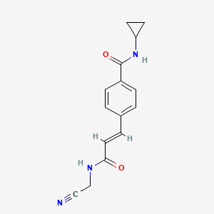 4-[(E)-3-(cyanomethylamino)-3-oxoprop-1-enyl]-N-cyclopropylbenzamide
