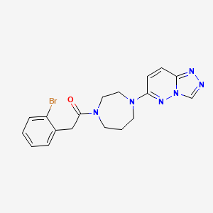 molecular formula C18H19BrN6O B2571481 1-(4-([1,2,4]Triazolo[4,3-b]pyridazin-6-yl)-1,4-diazepan-1-yl)-2-(2-bromophenyl)ethan-1-one CAS No. 2320209-23-0