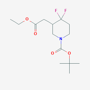 tert-butyl 3-(2-Ethoxy-2-oxoethyl)-4,4-difluoropiperidine-1-carboxylate
