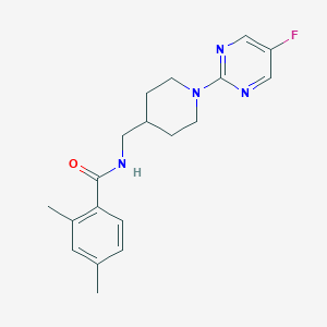 N-[[1-(5-Fluoropyrimidin-2-yl)piperidin-4-yl]methyl]-2,4-dimethylbenzamide