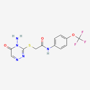 2-[(4-amino-5-oxo-1,2,4-triazin-3-yl)sulfanyl]-N-[4-(trifluoromethoxy)phenyl]acetamide