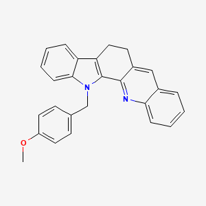 molecular formula C27H22N2O B2571506 13-(4-methoxybenzyl)-6,13-dihydro-5H-indolo[3,2-c]acridine CAS No. 860783-82-0