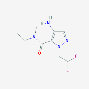 molecular formula C9H14F2N4O B2571510 4-Amino-1-(2,2-difluoroethyl)-N-ethyl-n-methyl-1H-pyrazole-5-carboxamide CAS No. 2101199-49-7