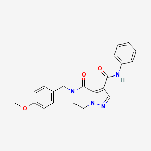 5-(4-methoxybenzyl)-4-oxo-N-phenyl-4,5,6,7-tetrahydropyrazolo[1,5-a]pyrazine-3-carboxamide