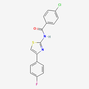 4-chloro-N-[4-(4-fluorophenyl)-1,3-thiazol-2-yl]benzamide