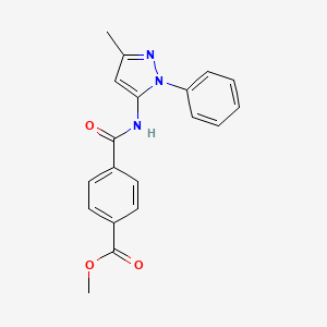 methyl 4-((3-methyl-1-phenyl-1H-pyrazol-5-yl)carbamoyl)benzoate