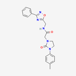 2-(2-oxo-3-(p-tolyl)imidazolidin-1-yl)-N-((3-phenyl-1,2,4-oxadiazol-5-yl)methyl)acetamide